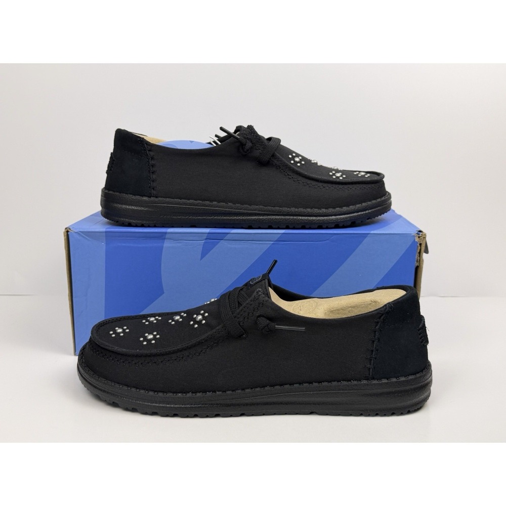 Hey Dude Wendy Star Stud Loafer Women's Size 9 Black 44619-060